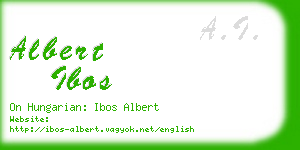 albert ibos business card